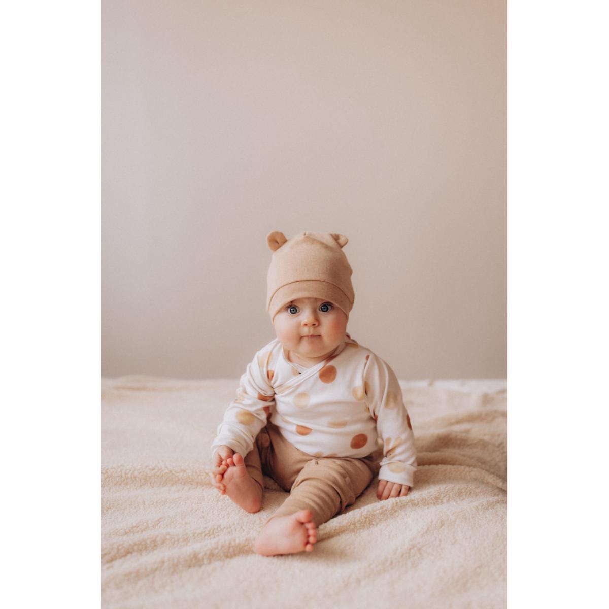 Pantalón bebé TEDDY 62-68cm Wooly Organic LIGHT BROWN