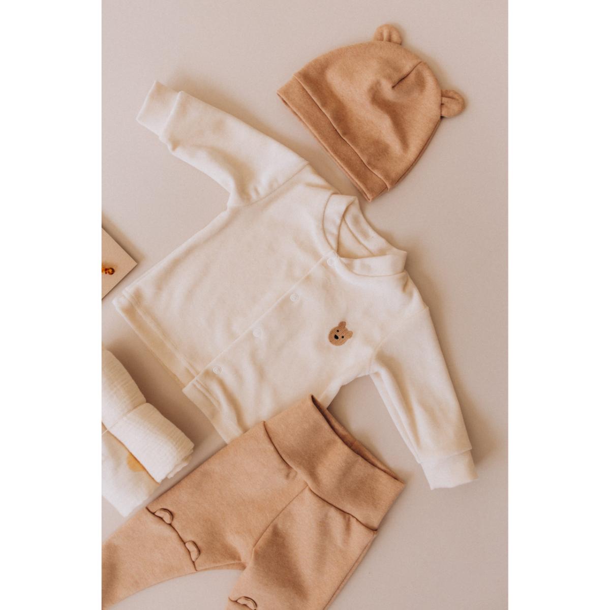 Pantalón bebé TEDDY 62-68cm Wooly Organic LIGHT BROWN