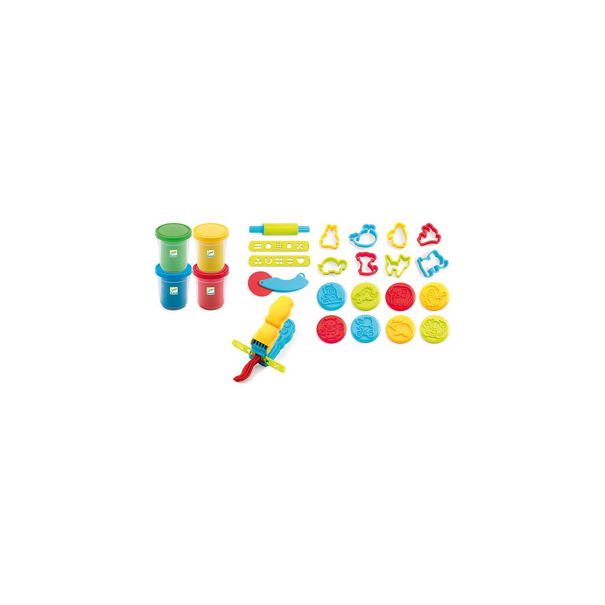 Pâte à modeler et 21 outils Djeco