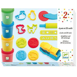 Pâte à modeler et 21 outils Djeco