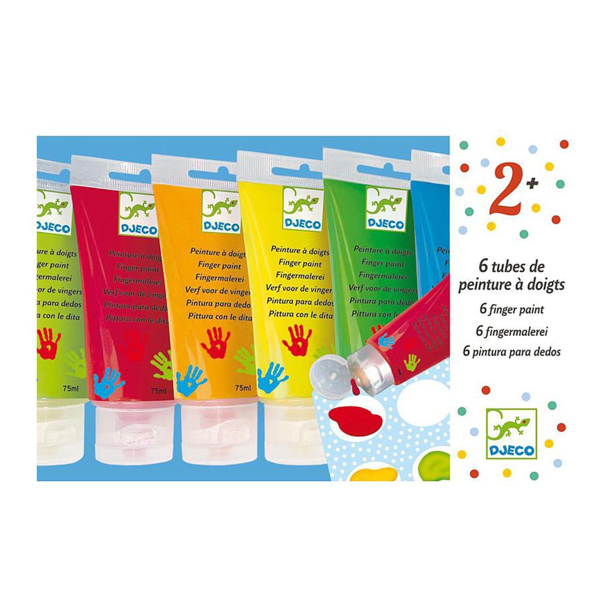Peinture à doigts Set de 6 LES COULEURS POUR LES PETITS Djeco