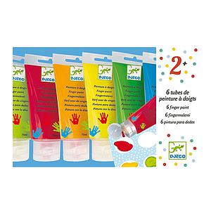 Peinture à doigts Set de 6 LES COULEURS POUR LES PETITS Djeco