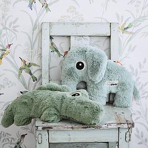 Peluche 27x17cm CROCO Done by Deer green