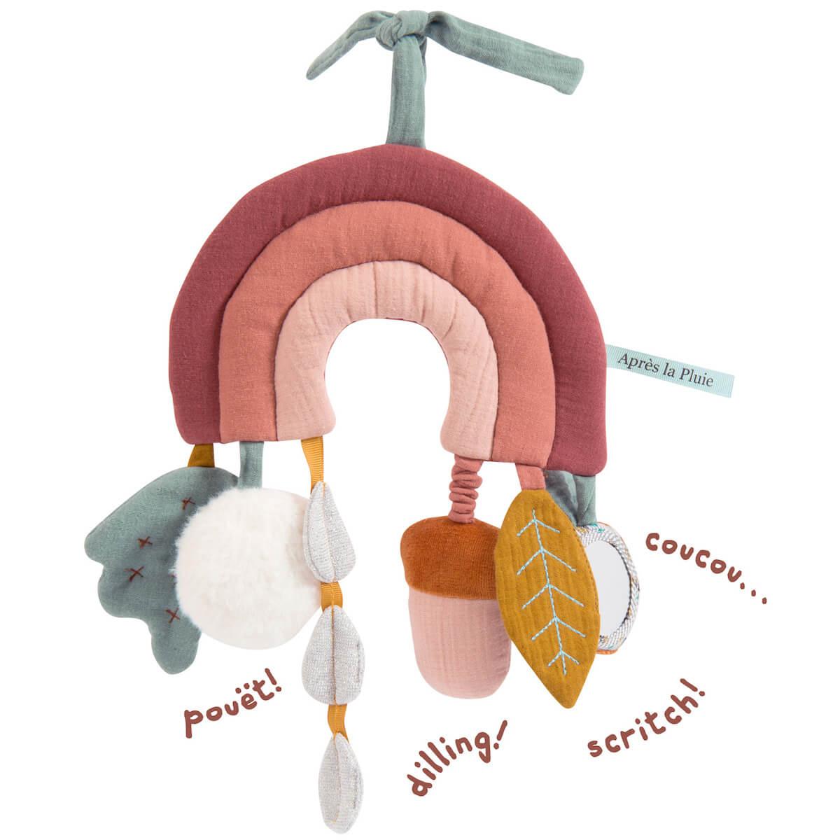 Peluche activités rainbow APRÈS LA PLUIE Moulin Roty