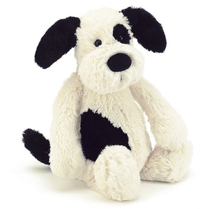 Peluche chien 18cm BASHFUL Jellycat Black & Cream
