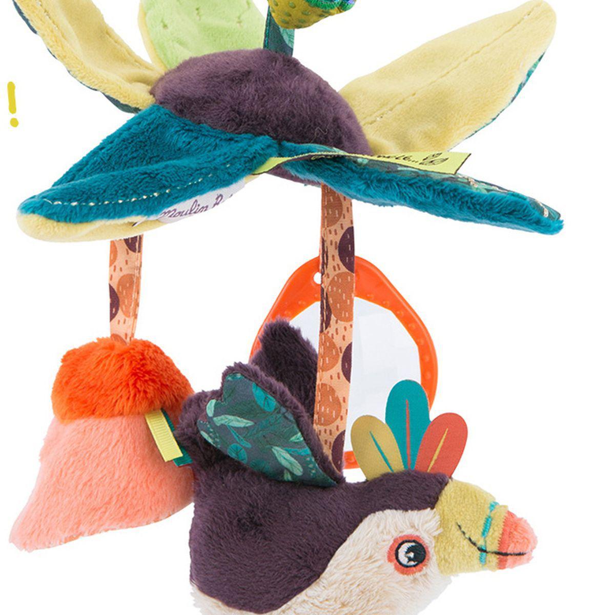 Peluche d'activités à suspendre feuilles DANS LA JUNGLE Moulin Roty