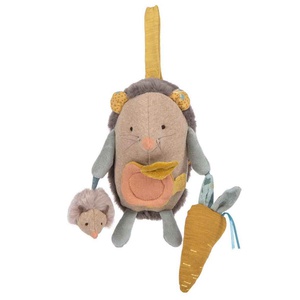 Peluche d'activités à suspendre hérisson TROIS PETITS LAPINS Moulin Roty