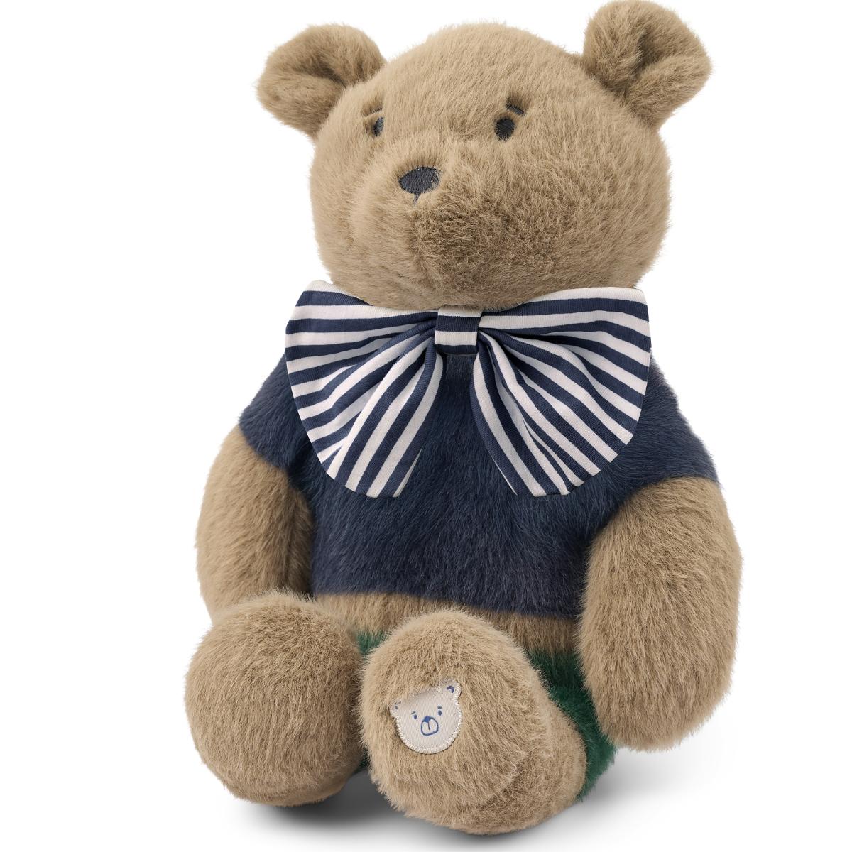 Peluche Hubert Bear Celebration Teddy Liewood dune blue stripe mix