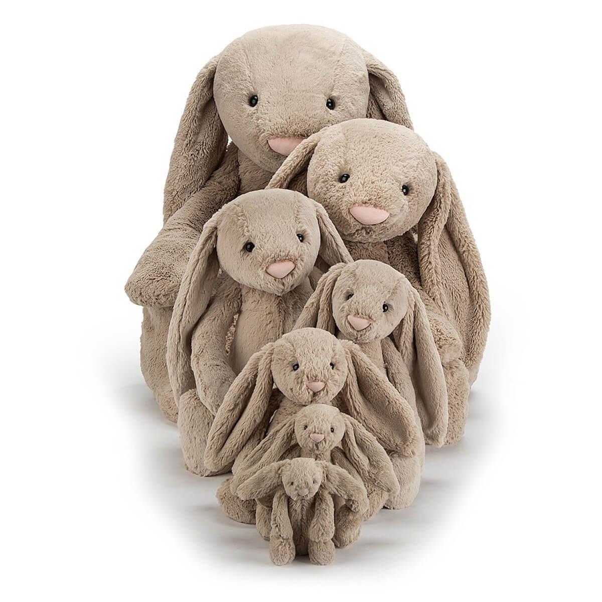 Peluche lapin 18cm BASHFUL Jellycat beige
