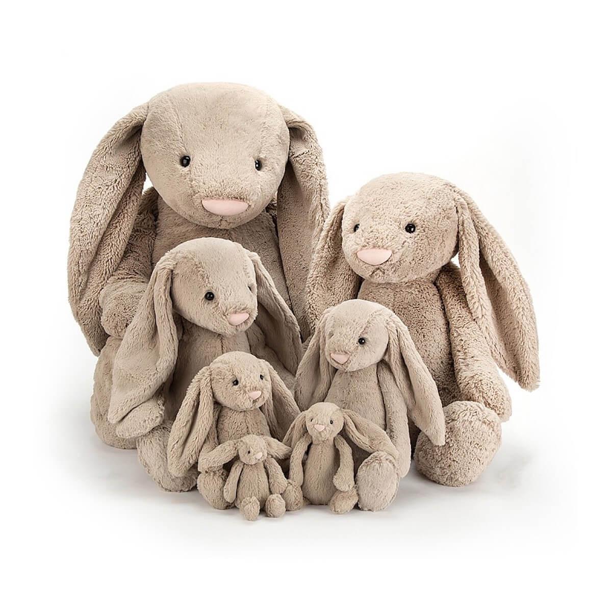 Peluche lapin 36cm BASHFUL Jellycat beige