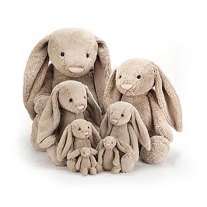 Peluche lapin 36cm BASHFUL Jellycat beige
