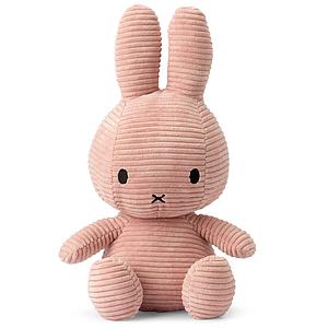 Peluche lapin 50cm MIFFY SITTING Bon Ton Toys Corduroy Pink