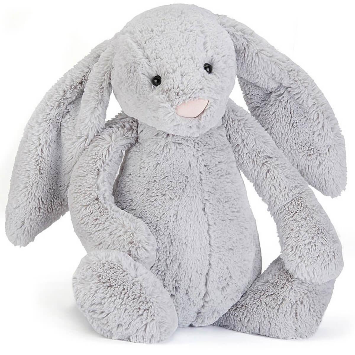 Peluche lapin 67cm BASHFUL Jellycat silver