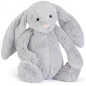 Peluche lapin 67cm BASHFUL Jellycat silver