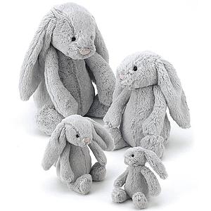 Peluche lapin 67cm BASHFUL Jellycat silver