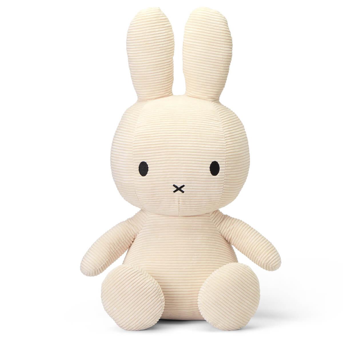 Peluche lapin 70cm MIFFY SITTING Bon Ton Toys Corduroy Offwhite