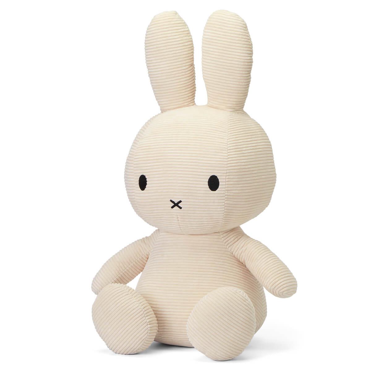 Peluche lapin 70cm MIFFY SITTING Bon Ton Toys Corduroy Offwhite