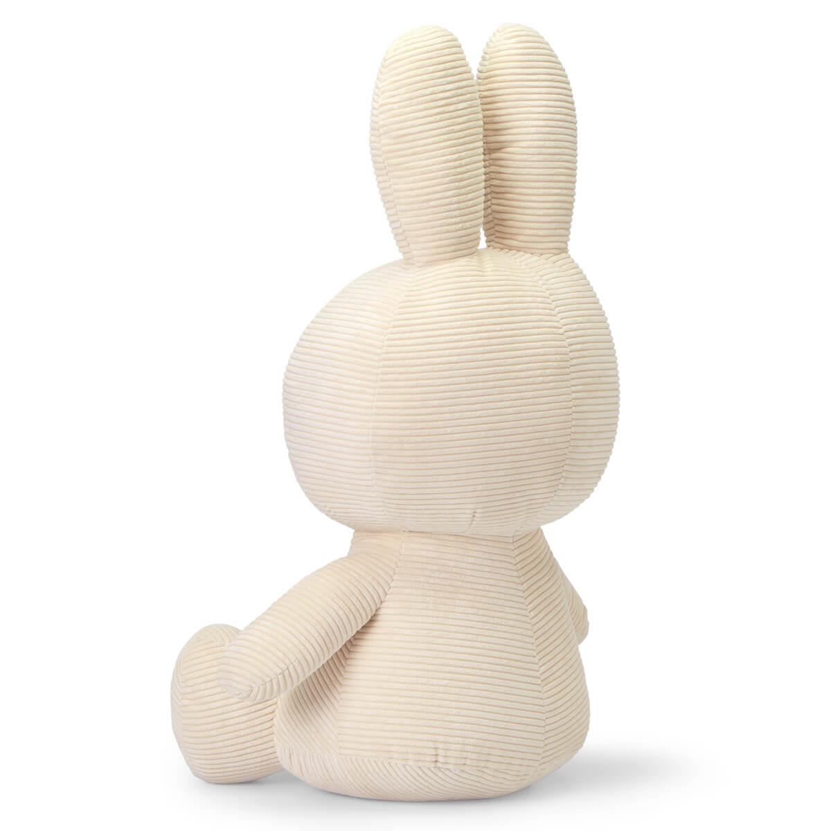 Peluche lapin 70cm MIFFY SITTING Bon Ton Toys Corduroy Offwhite