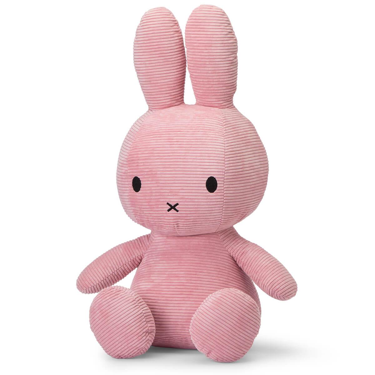 Peluche lapin 70cm MIFFY SITTING Bon Ton Toys Corduroy Pink 