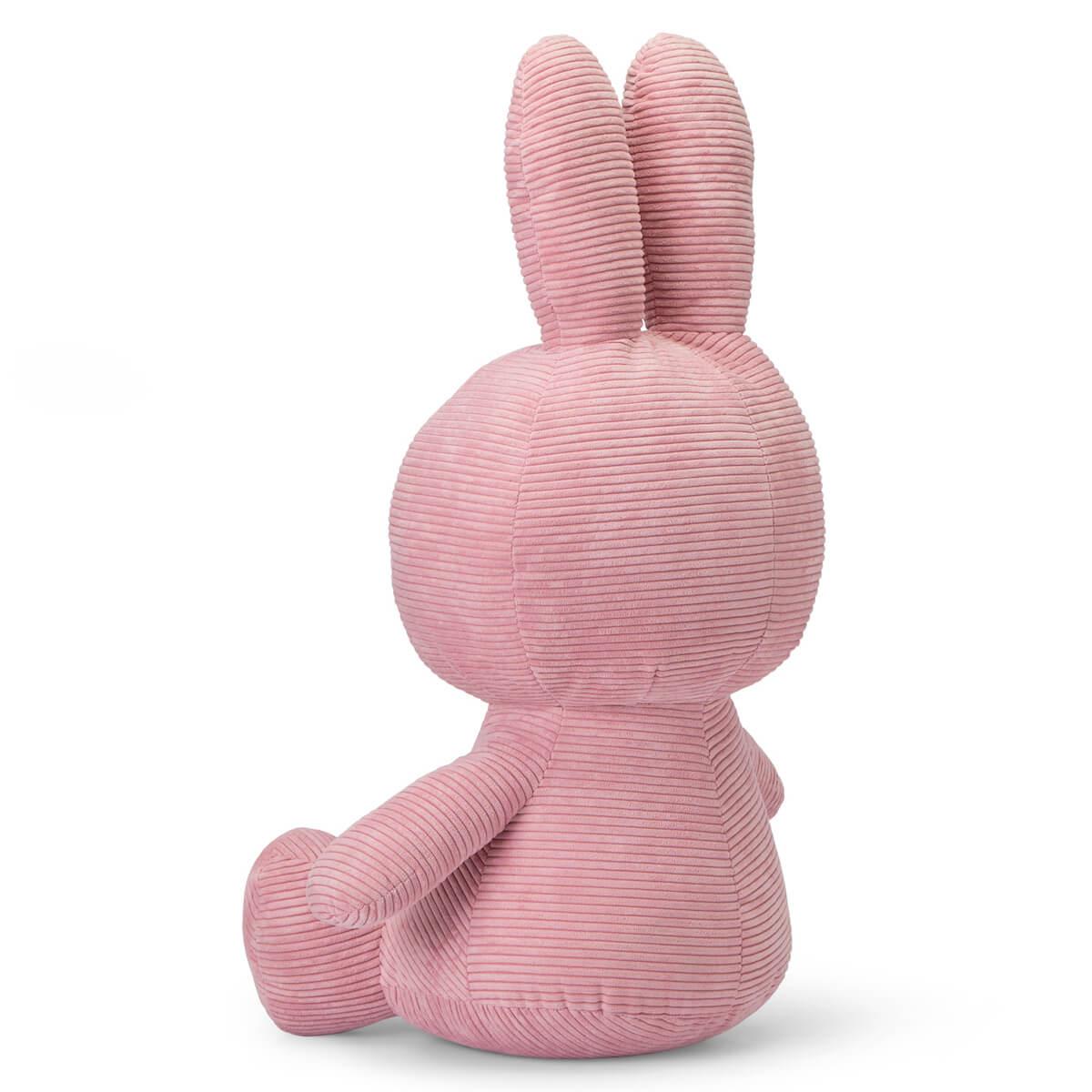 Peluche lapin 70cm MIFFY SITTING Bon Ton Toys Corduroy Pink 