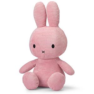 Peluche lapin 70cm MIFFY SITTING Bon Ton Toys Corduroy Pink 