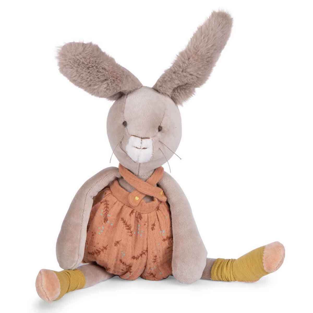 Peluche lapin TROIS PETITS LAPINS Moulin Roty argile