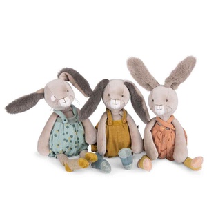 Peluche lapin TROIS PETITS LAPINS Moulin Roty argile