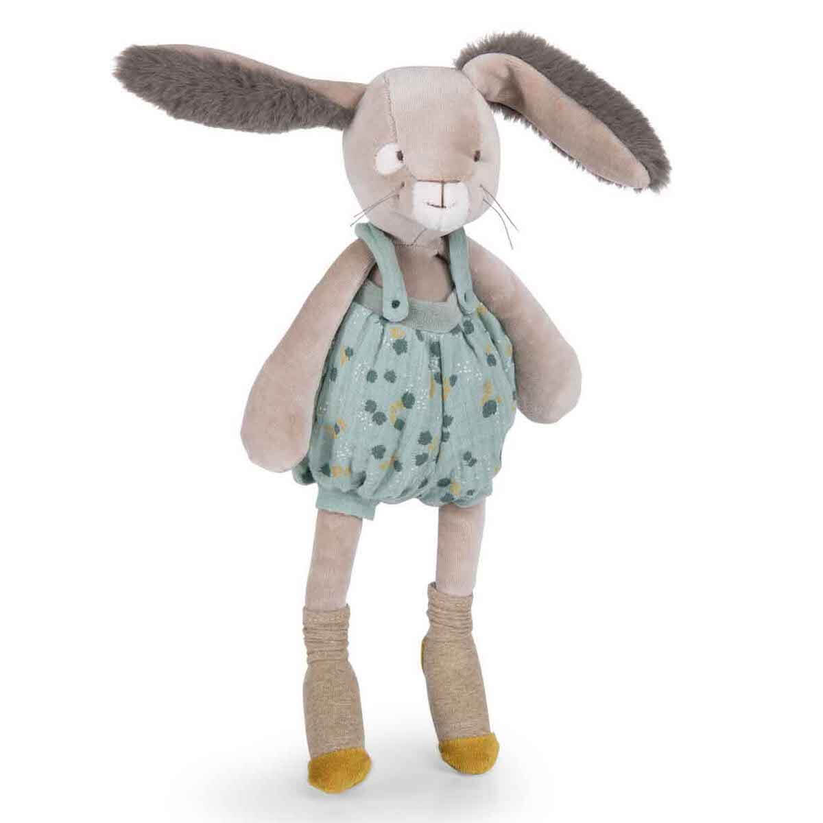 Peluche lapin TROIS PETITS LAPINS Moulin Roty sauge