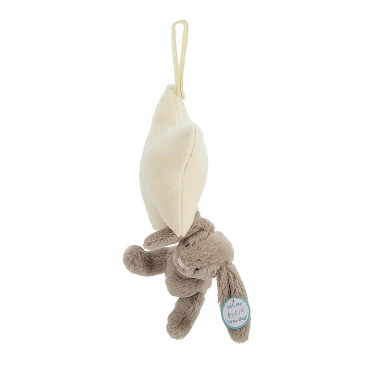 Peluche musical lapin BASHFUL Jellycat beige