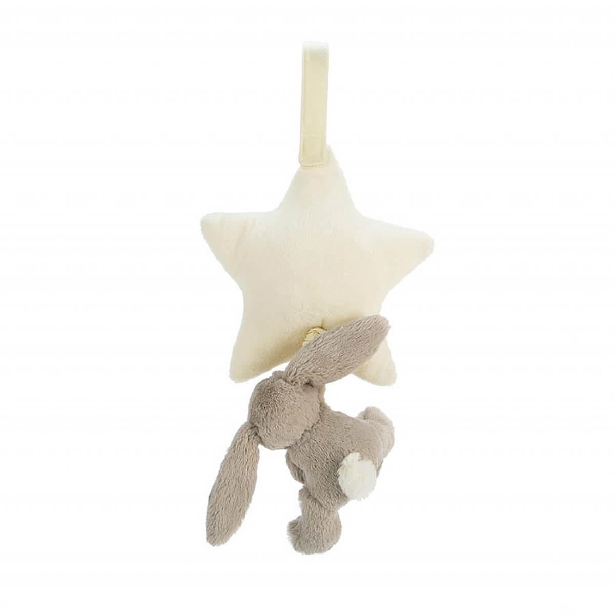 Peluche musical lapin BASHFUL Jellycat beige