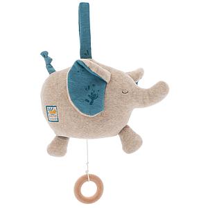 Peluche musicale éléphant SOUS MON BAOBAB Moulin Roty