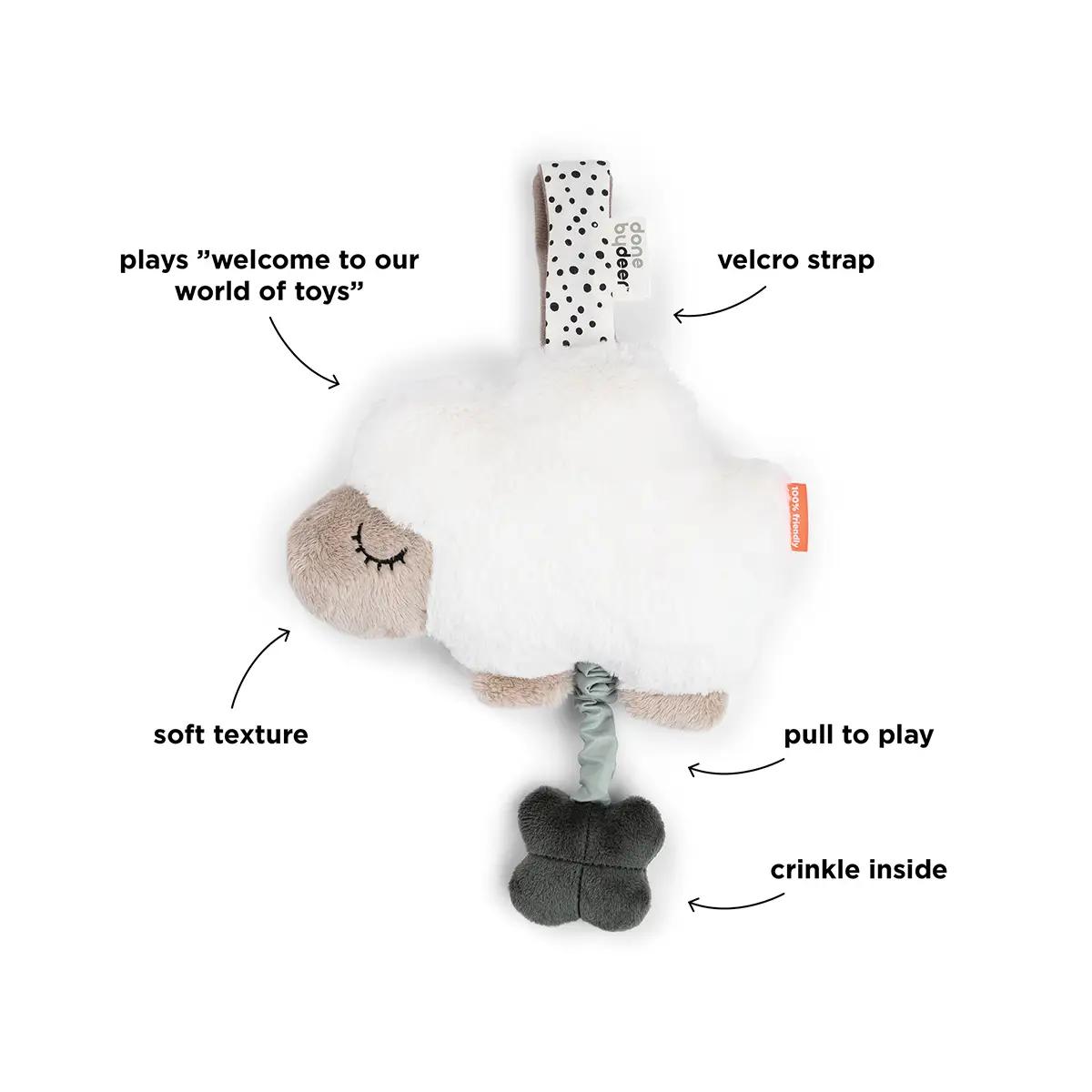 Peluche musicale Sheepy Done by deer Sand