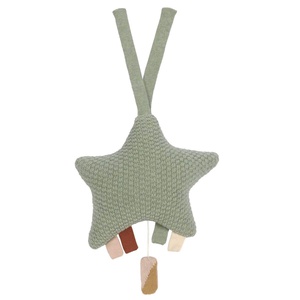 Peluche musicale tricotée Laessig étoile verte