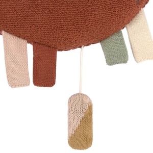 Peluche musicale tricotée Laessig Lune rouge rouille