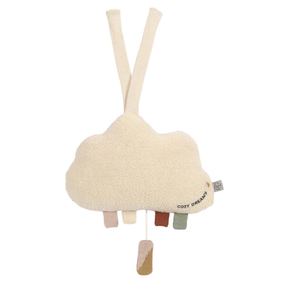 Peluche musicale tricotée Laessig Nuage milky rose
