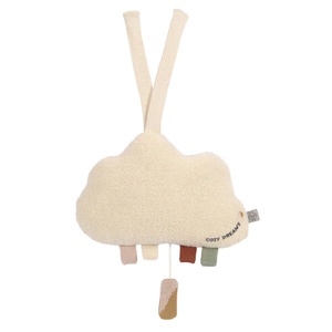 Peluche musicale tricotée Laessig Nuage milky rose