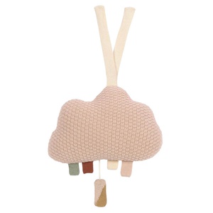 Peluche musicale tricotée Laessig Nuage milky rose