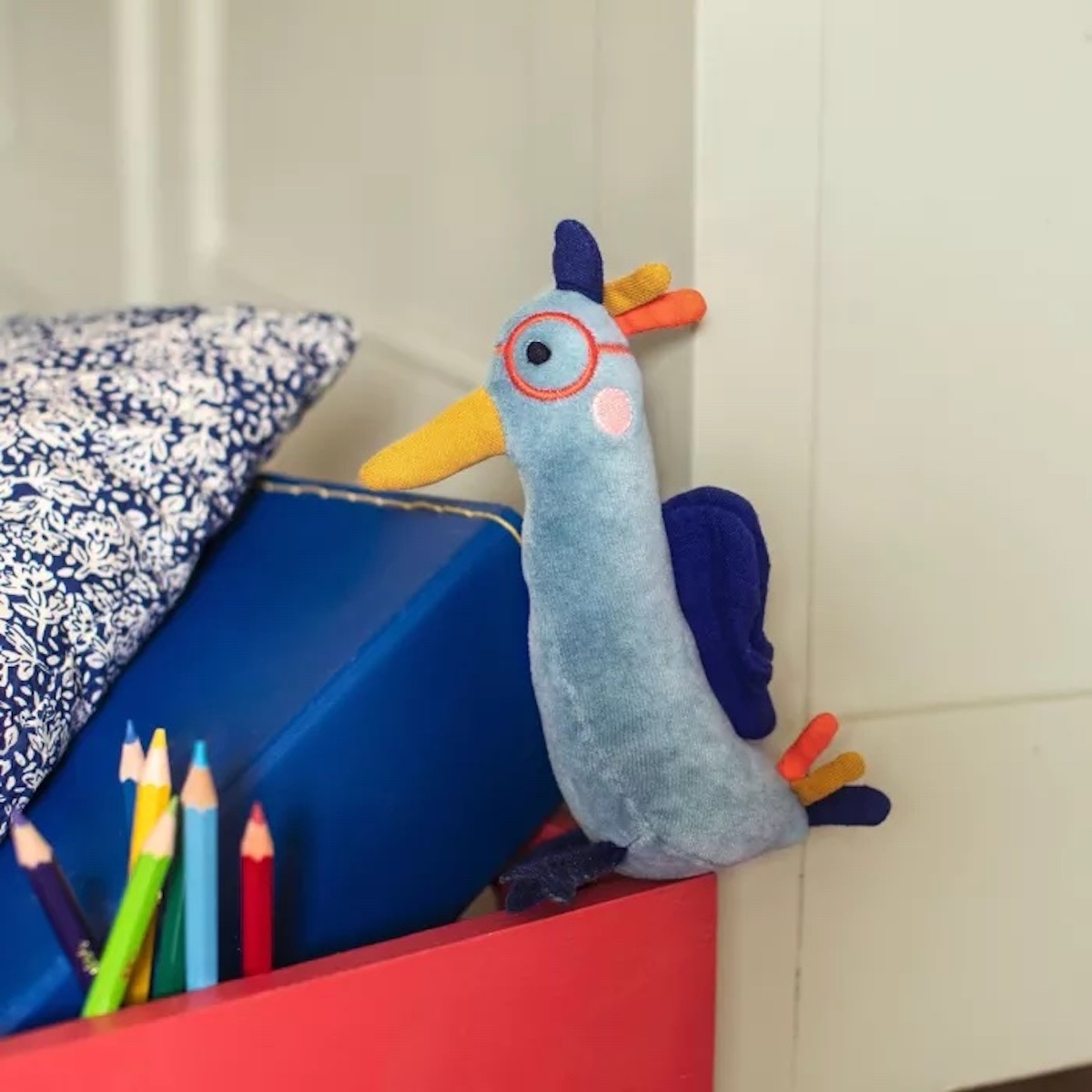 Peluche Oiseau bleu LES TOUPITIS Moulin Roty