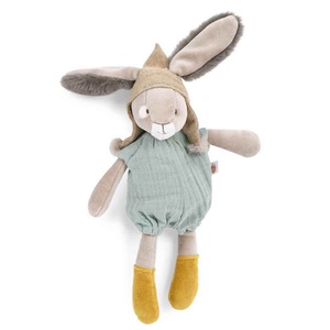 Peluche petit lapin TROIS PETITS LAPINS Moulin Roty sauge