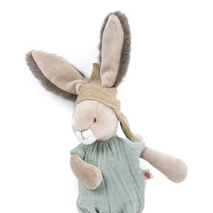Peluche petit lapin TROIS PETITS LAPINS Moulin Roty sauge