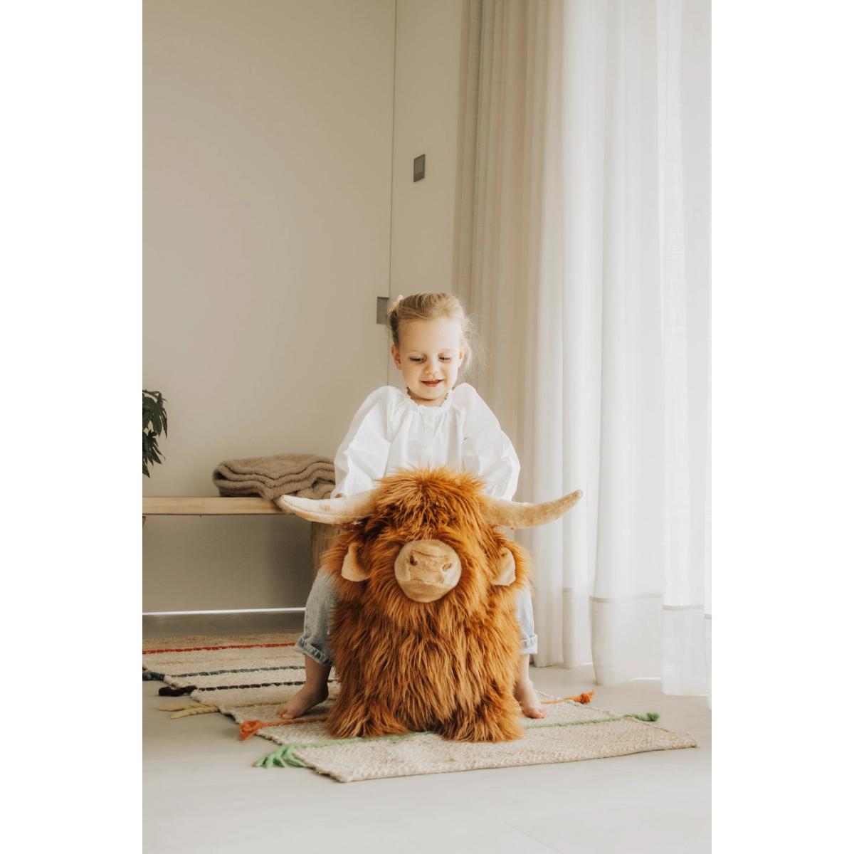 Peluche sauteuse HIGHLAND COW Wild & Soft