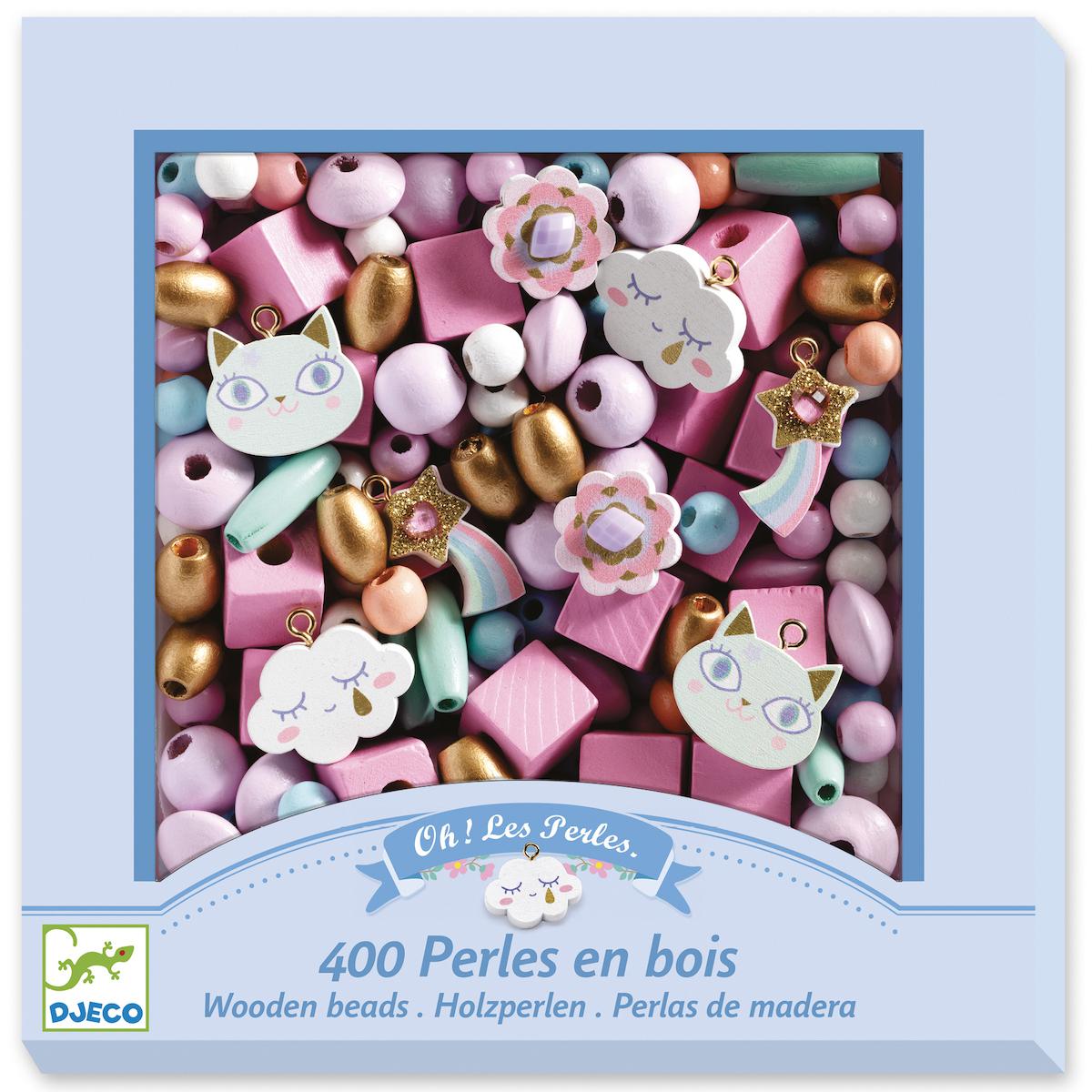 Perles et bijoux Perles bois - Arc-en-ciel Djeco