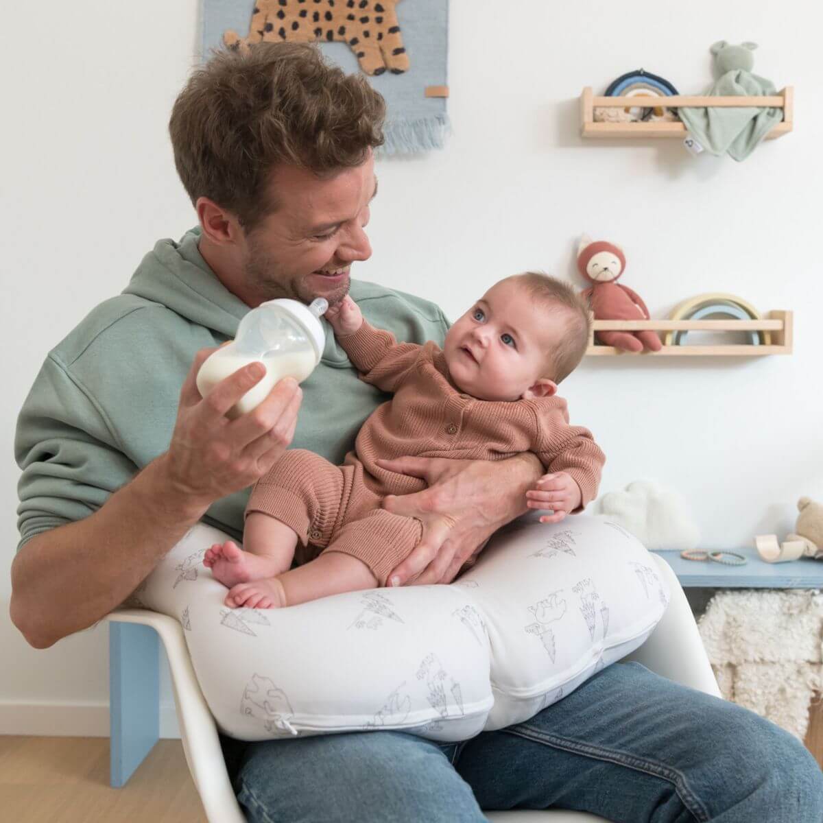 Petit coussin allaitement SOFTY Doomoo Silver Dots