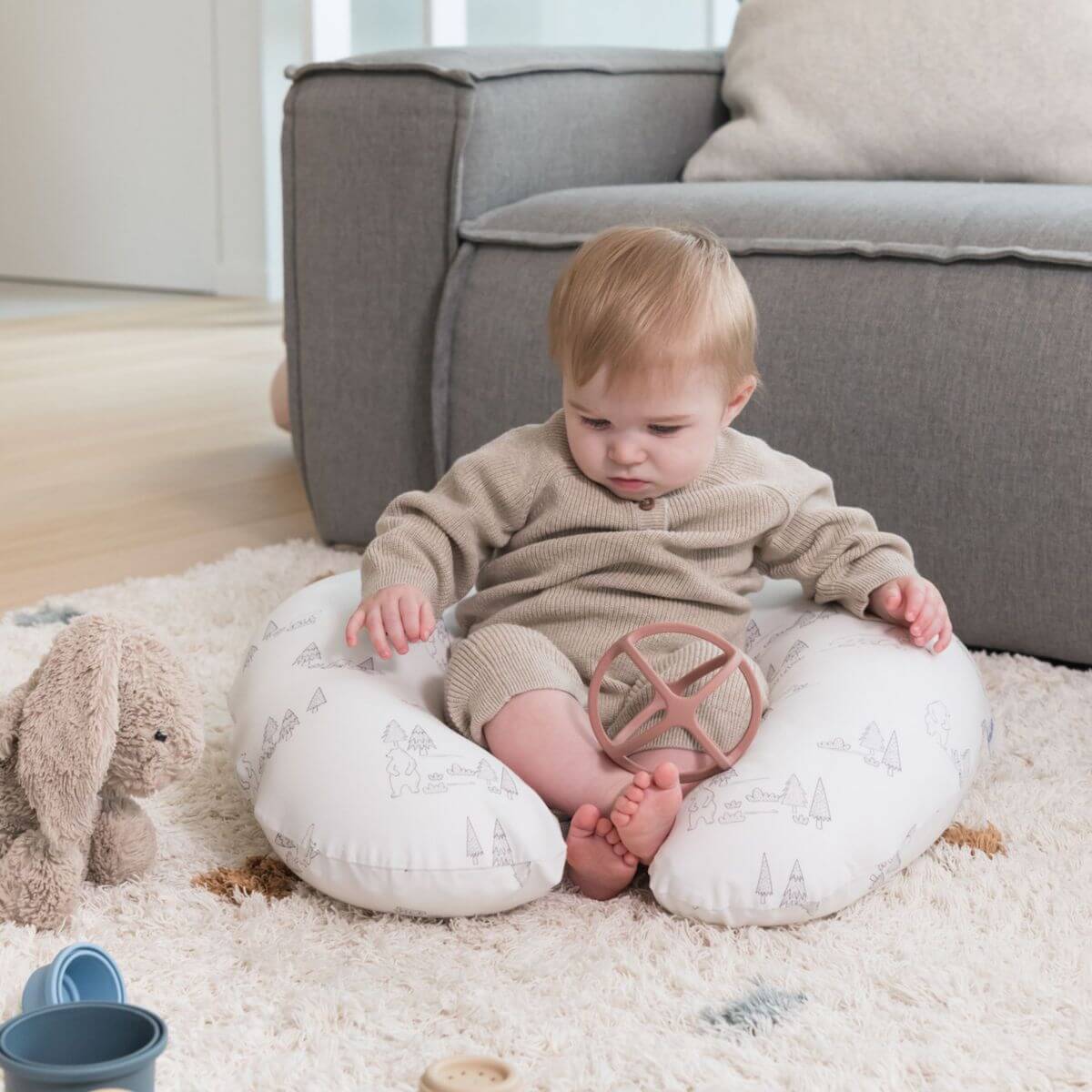 Petit coussin allaitement SOFTY Doomoo Silver Dots