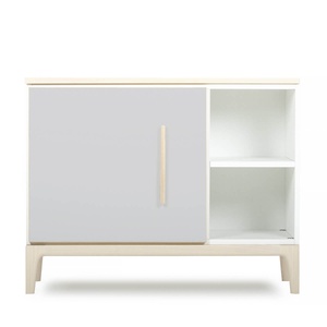 Petit meuble 1 porte 2 niches NADO Curve finition frêne manhattan grey