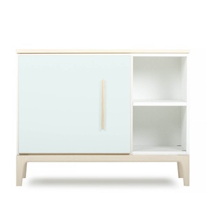 Petit meuble 1 porte 2 niches NADO Curve finition frêne mint