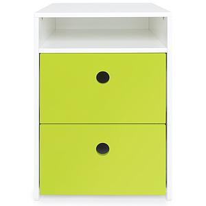 Petit meuble 2 tiroirs COLORFLEX Abitare Kids façades tiroirs lime