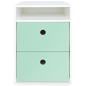 Petit meuble 2 tiroirs COLORFLEX Abitare Kids façades tiroirs mint 