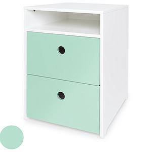 Petit meuble 2 tiroirs COLORFLEX Abitare Kids façades tiroirs mint 