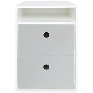 Petit meuble 2 tiroirs COLORFLEX Abitare Kids façades tiroirs pearl grey 